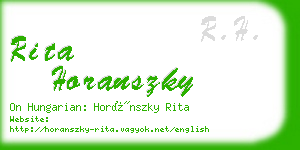 rita horanszky business card